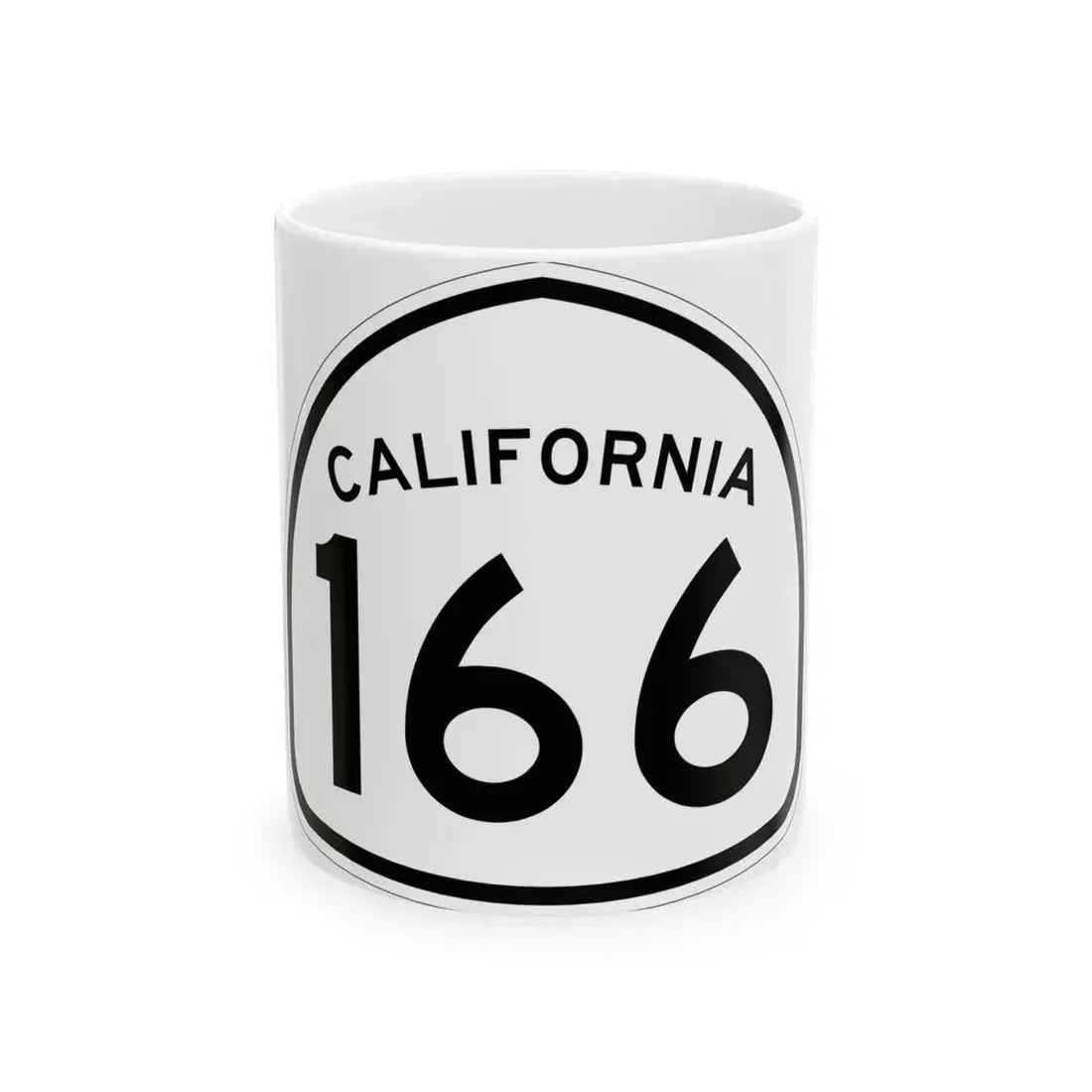 California 166 1957 (California) (Road Sign) White Coffee Mug - Go Mug Yourself