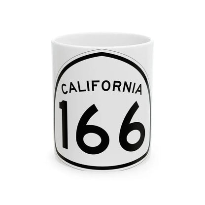 California 166 1957 (California) (Road Sign) White Coffee Mug - Go Mug Yourself