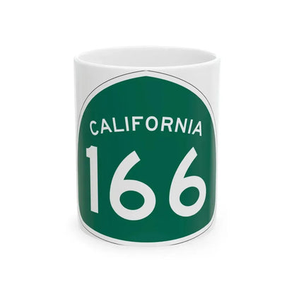 California 166 (California) (Road Sign) White Coffee Mug 11oz - Go Mug Yourself