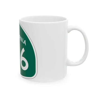 California 166 (California) (Road Sign) White Coffee Mug - Go Mug Yourself