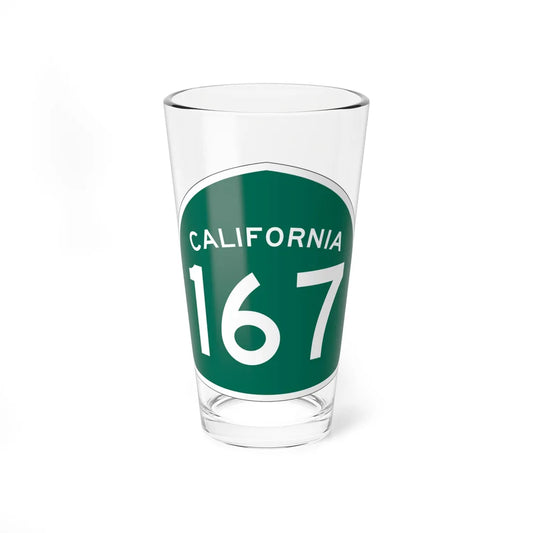 California 167 (California) (Road Sign) Pint Glass 16oz 16oz - Go Mug Yourself