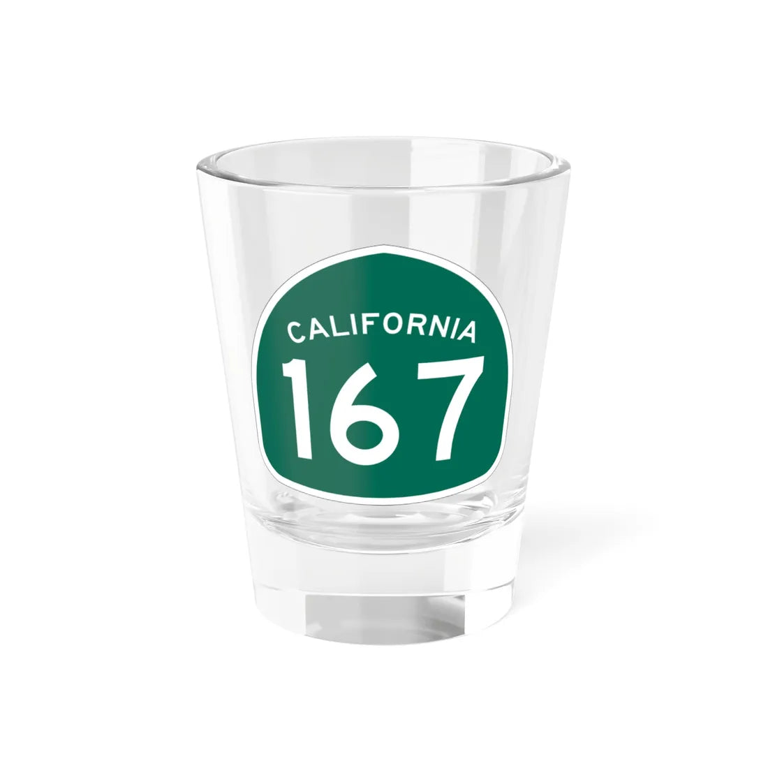 California 167 (California) (Road Sign) Shot Glass 1.5oz 1.5oz - Go Mug Yourself