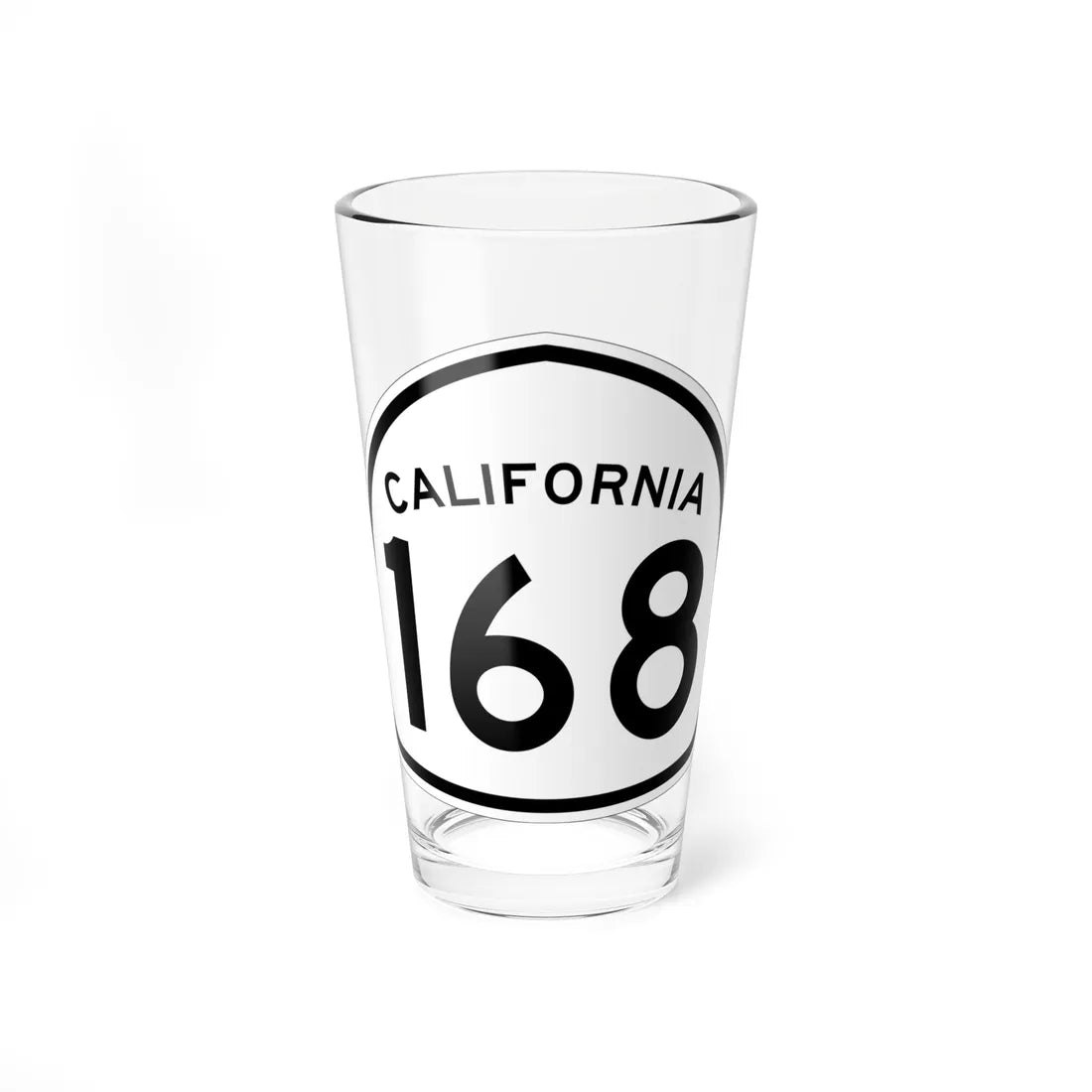 California 168 1957 (California) (Road Sign) Pint Glass 16oz 16oz - Go Mug Yourself