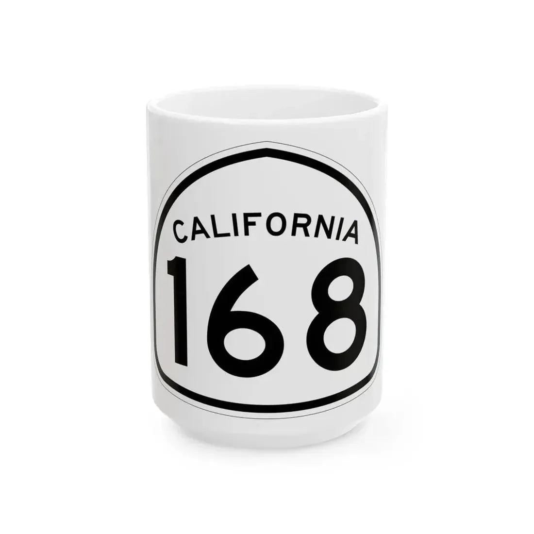 California 168 1957 (California) (Road Sign) White Coffee Mug 15oz - Go Mug Yourself