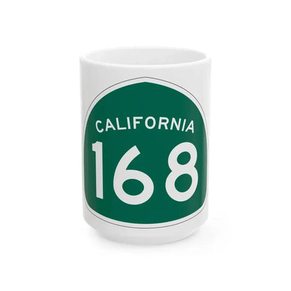 California 168 (California) (Road Sign) White Coffee Mug 15oz - Go Mug Yourself