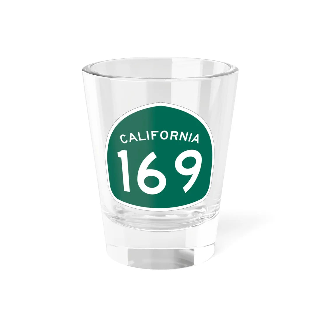 California 169 (California) (Road Sign) Shot Glass 1.5oz 1.5oz - Go Mug Yourself