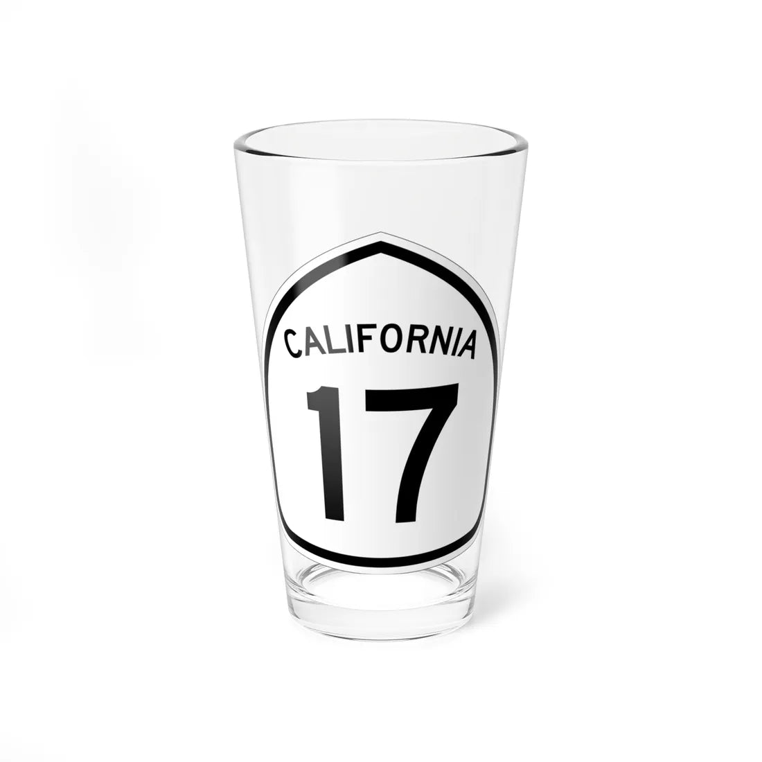 California 17 1957 (California) (Road Sign) Pint Glass 16oz 16oz - Go Mug Yourself
