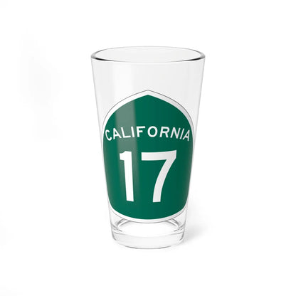 California 17 (California) (Road Sign) Pint Glass 16oz 16oz - Go Mug Yourself
