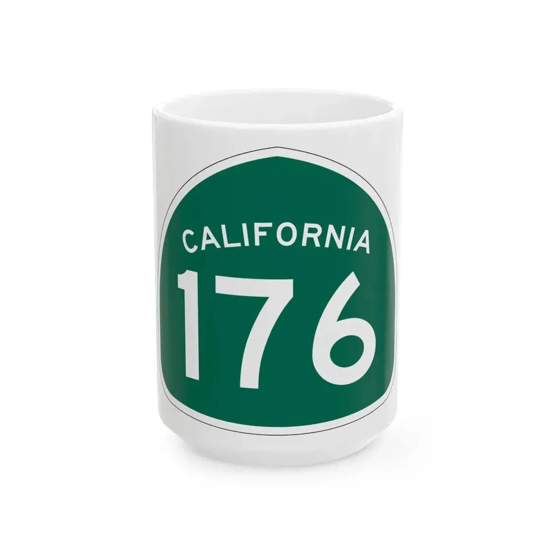 California 176 (California) (Road Sign) White Coffee Mug 15oz - Go Mug Yourself