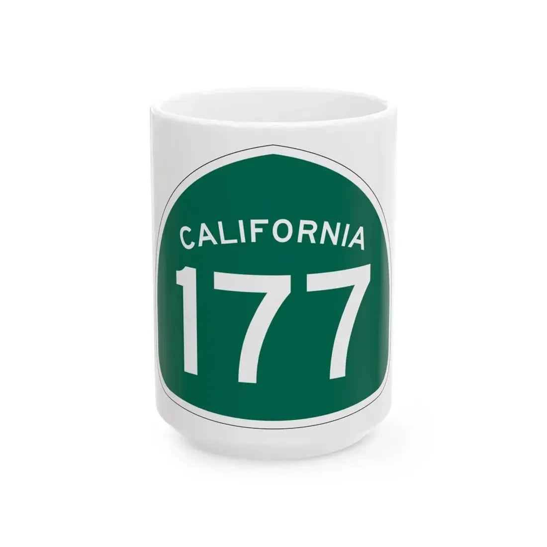 California 177 (California) (Road Sign) White Coffee Mug 15oz - Go Mug Yourself