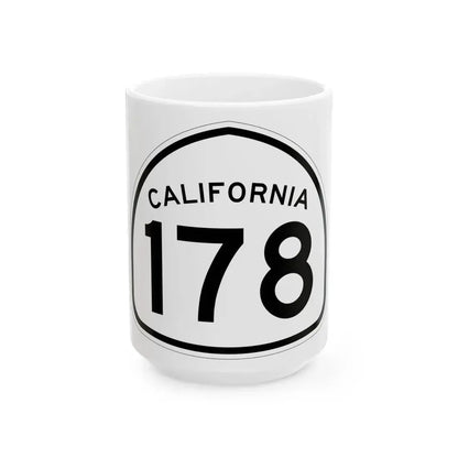 California 178 1957 (California) (Road Sign) White Coffee Mug 15oz - Go Mug Yourself