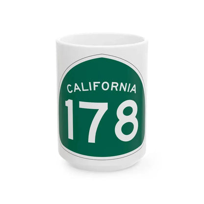California 178 (California) (Road Sign) White Coffee Mug 15oz - Go Mug Yourself