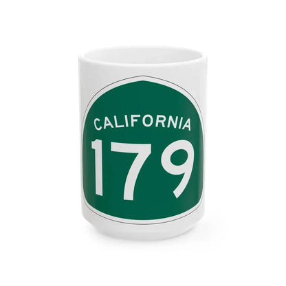 California 179 (California) (Road Sign) White Coffee Mug 15oz - Go Mug Yourself