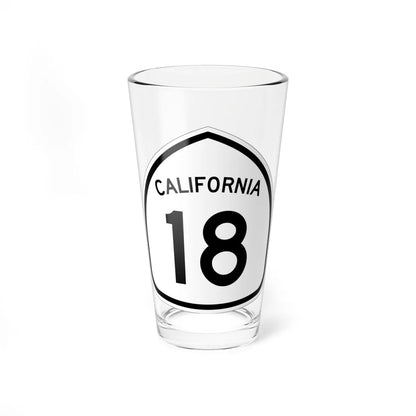 California 18 1957 (California) (Road Sign) Pint Glass 16oz 16oz - Go Mug Yourself