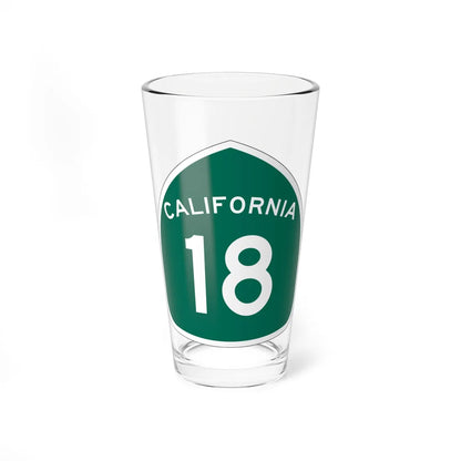 California 18 (California) (Road Sign) Pint Glass 16oz 16oz - Go Mug Yourself