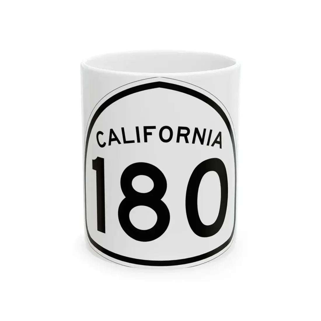 California 180 1957 (California) (Road Sign) White Coffee Mug 11oz - Go Mug Yourself