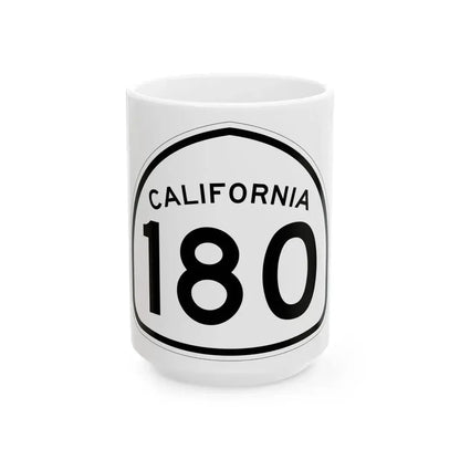 California 180 1957 (California) (Road Sign) White Coffee Mug 15oz - Go Mug Yourself