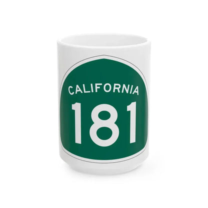 California 181 (California) (Road Sign) White Coffee Mug 15oz - Go Mug Yourself