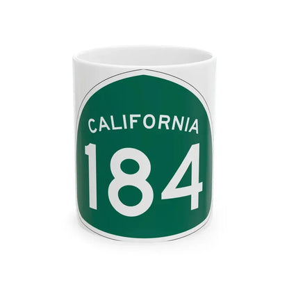 California 184 (California) (Road Sign) White Coffee Mug 11oz - Go Mug Yourself
