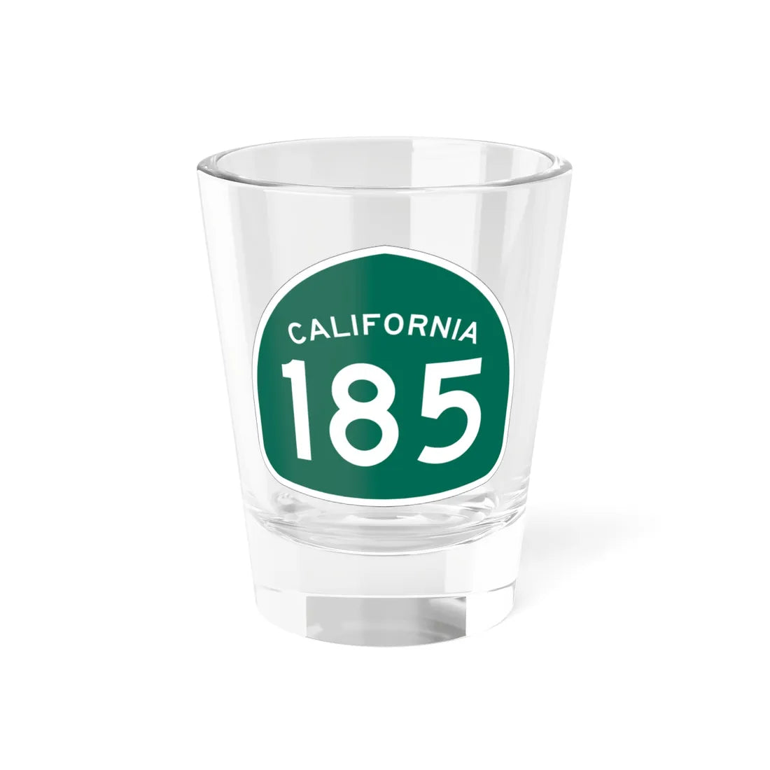 California 185 (California) (Road Sign) Shot Glass 1.5oz 1.5oz - Go Mug Yourself