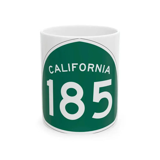 California 185 (California) (Road Sign) White Coffee Mug 11oz - Go Mug Yourself