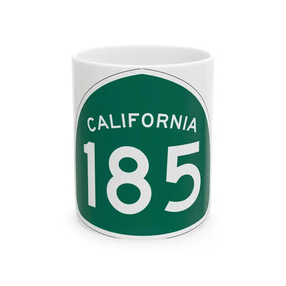 California 185 (California) (Road Sign) White Coffee Mug - Go Mug Yourself