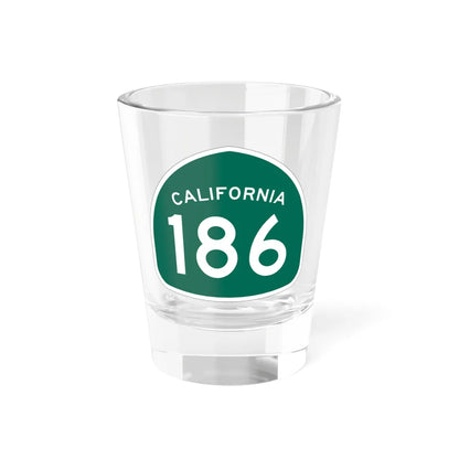California 186 (California) (Road Sign) Shot Glass 1.5oz 1.5oz - Go Mug Yourself