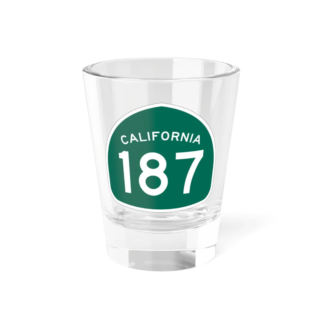 California 187 (California) (Road Sign) Shot Glass 1.5oz 1.5oz - Go Mug Yourself