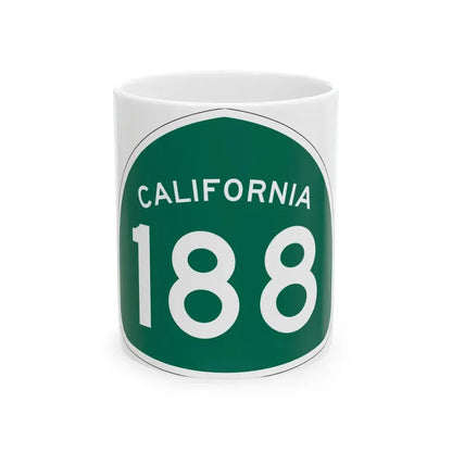 California 188 (California) (Road Sign) White Coffee Mug 11oz - Go Mug Yourself