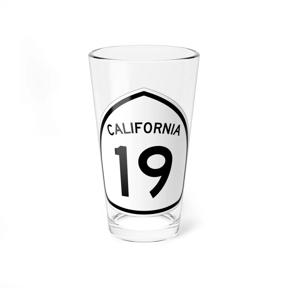 California 19 1957 (California) (Road Sign) Pint Glass 16oz 16oz - Go Mug Yourself