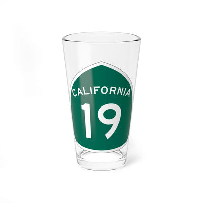 California 19 (California) (Road Sign) Pint Glass 16oz 16oz - Go Mug Yourself