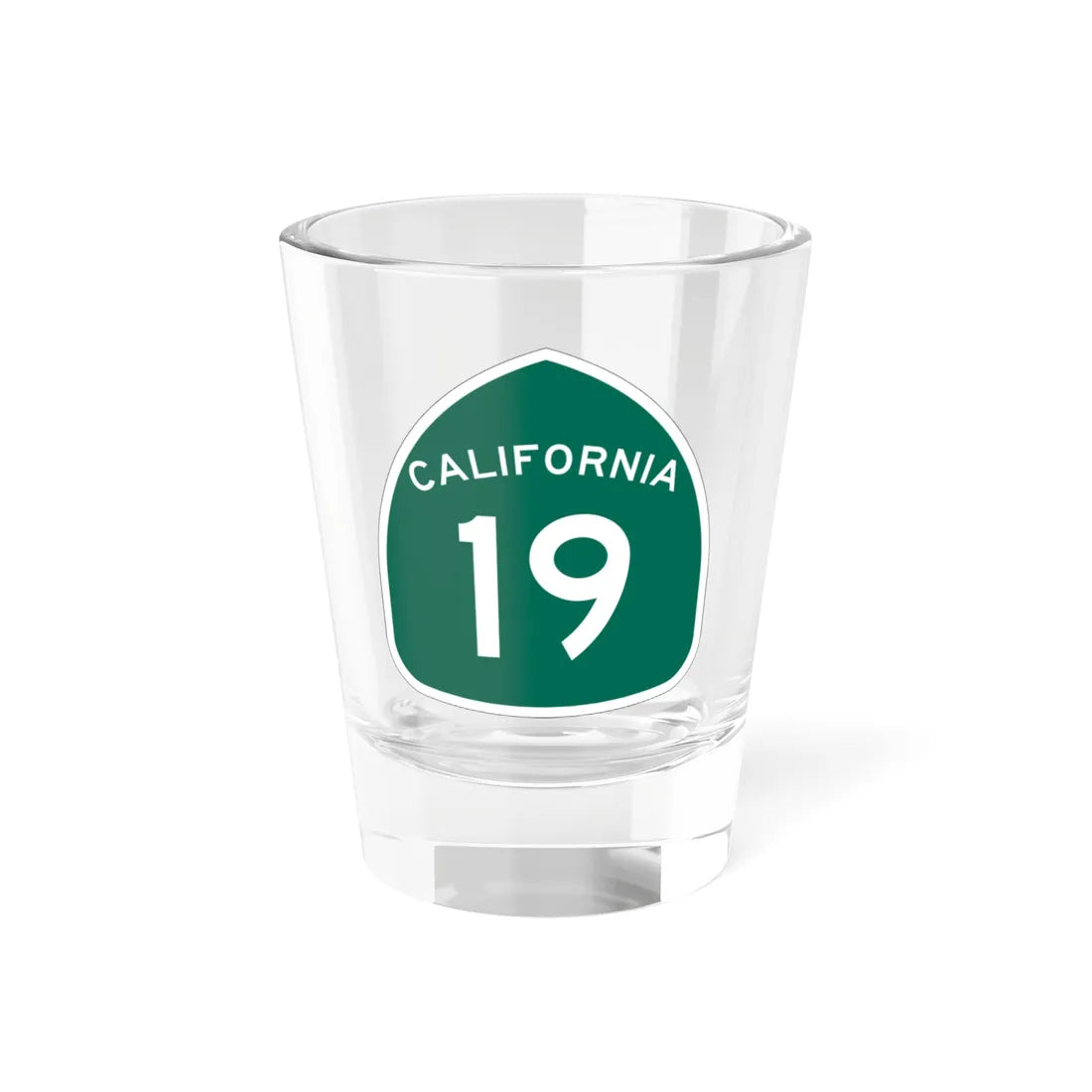 California 19 (California) (Road Sign) Shot Glass 1.5oz 1.5oz - Go Mug Yourself