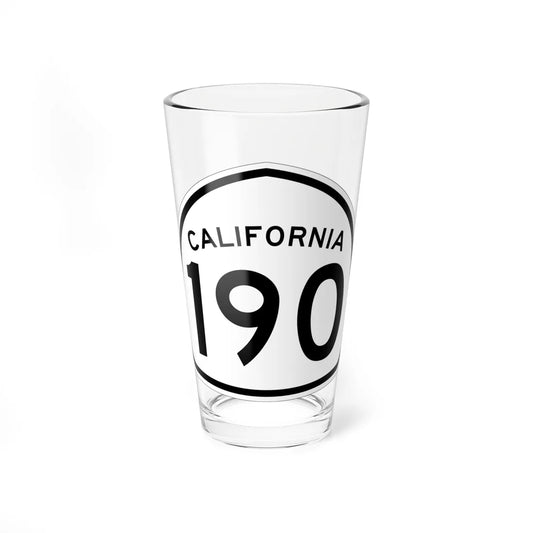 California 190 1957 (California) (Road Sign) Pint Glass 16oz 16oz - Go Mug Yourself