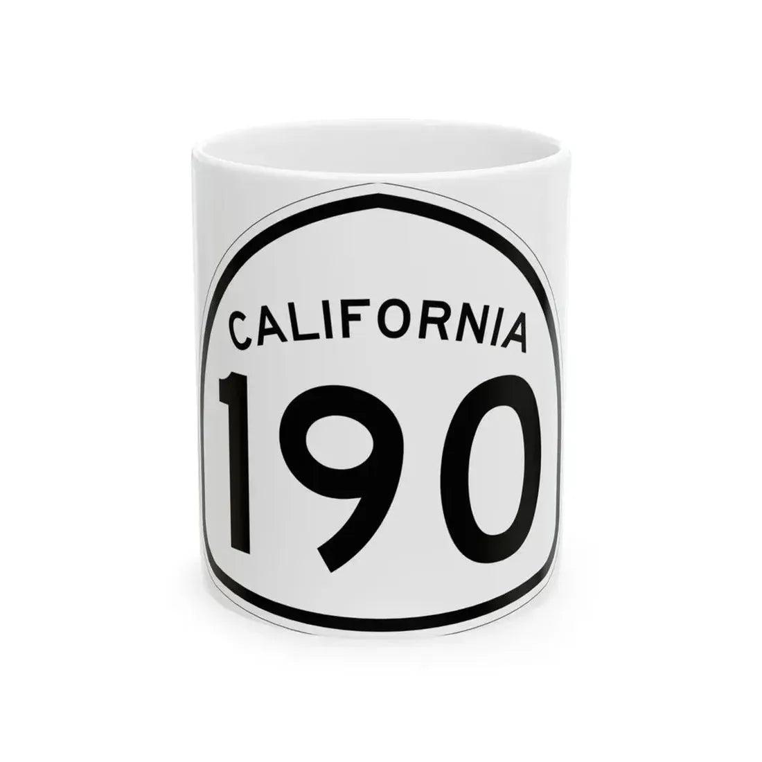 California 190 1957 (California) (Road Sign) White Coffee Mug 11oz - Go Mug Yourself