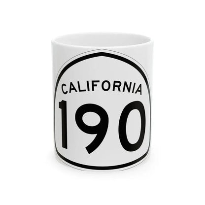 California 190 1957 (California) (Road Sign) White Coffee Mug 11oz - Go Mug Yourself