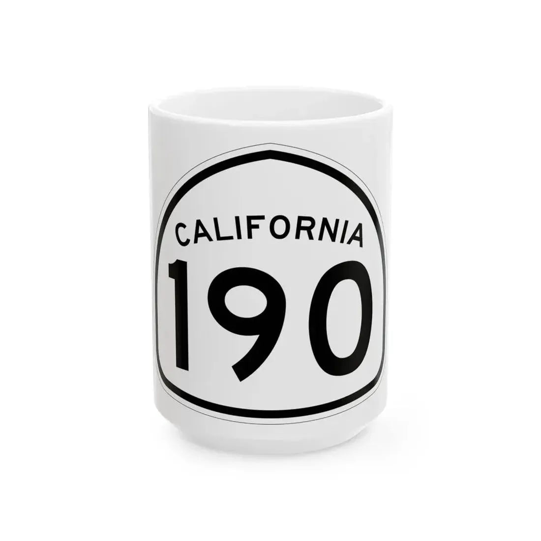 California 190 1957 (California) (Road Sign) White Coffee Mug 15oz - Go Mug Yourself