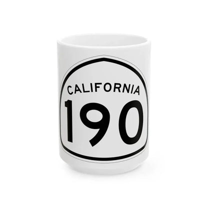 California 190 1957 (California) (Road Sign) White Coffee Mug 15oz - Go Mug Yourself