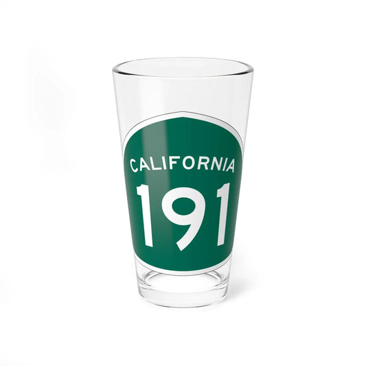 California 191 (California) (Road Sign) Pint Glass 16oz 16oz - Go Mug Yourself