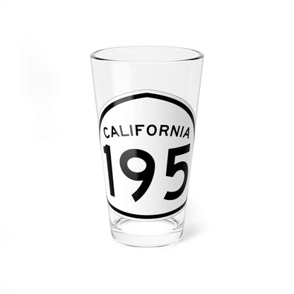 California 195 1957 (California) (Road Sign) Pint Glass 16oz 16oz - Go Mug Yourself