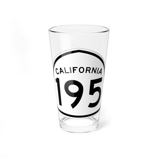 California 195 1957 (California) (Road Sign) Pint Glass 16oz 16oz - Go Mug Yourself
