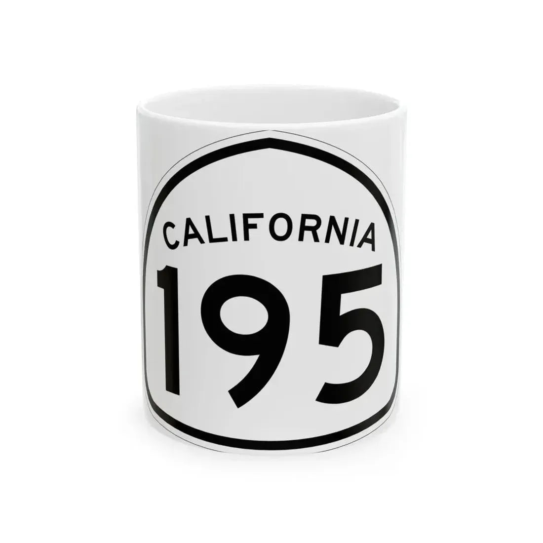 California 195 1957 (California) (Road Sign) White Coffee Mug 11oz - Go Mug Yourself
