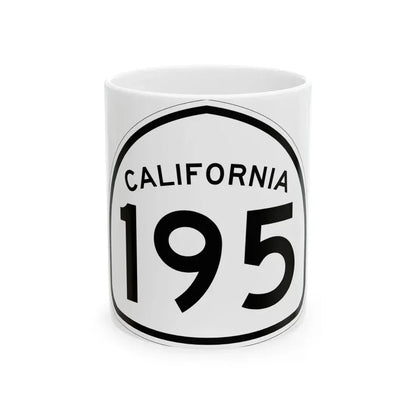 California 195 1957 (California) (Road Sign) White Coffee Mug 11oz - Go Mug Yourself