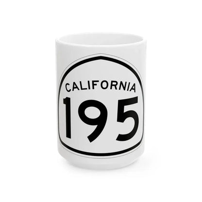 California 195 1957 (California) (Road Sign) White Coffee Mug 15oz - Go Mug Yourself