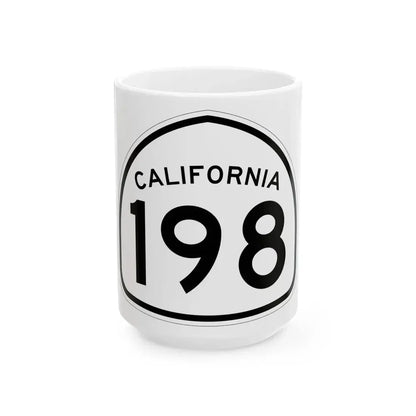 California 198 1957 (California) (Road Sign) White Coffee Mug 15oz - Go Mug Yourself