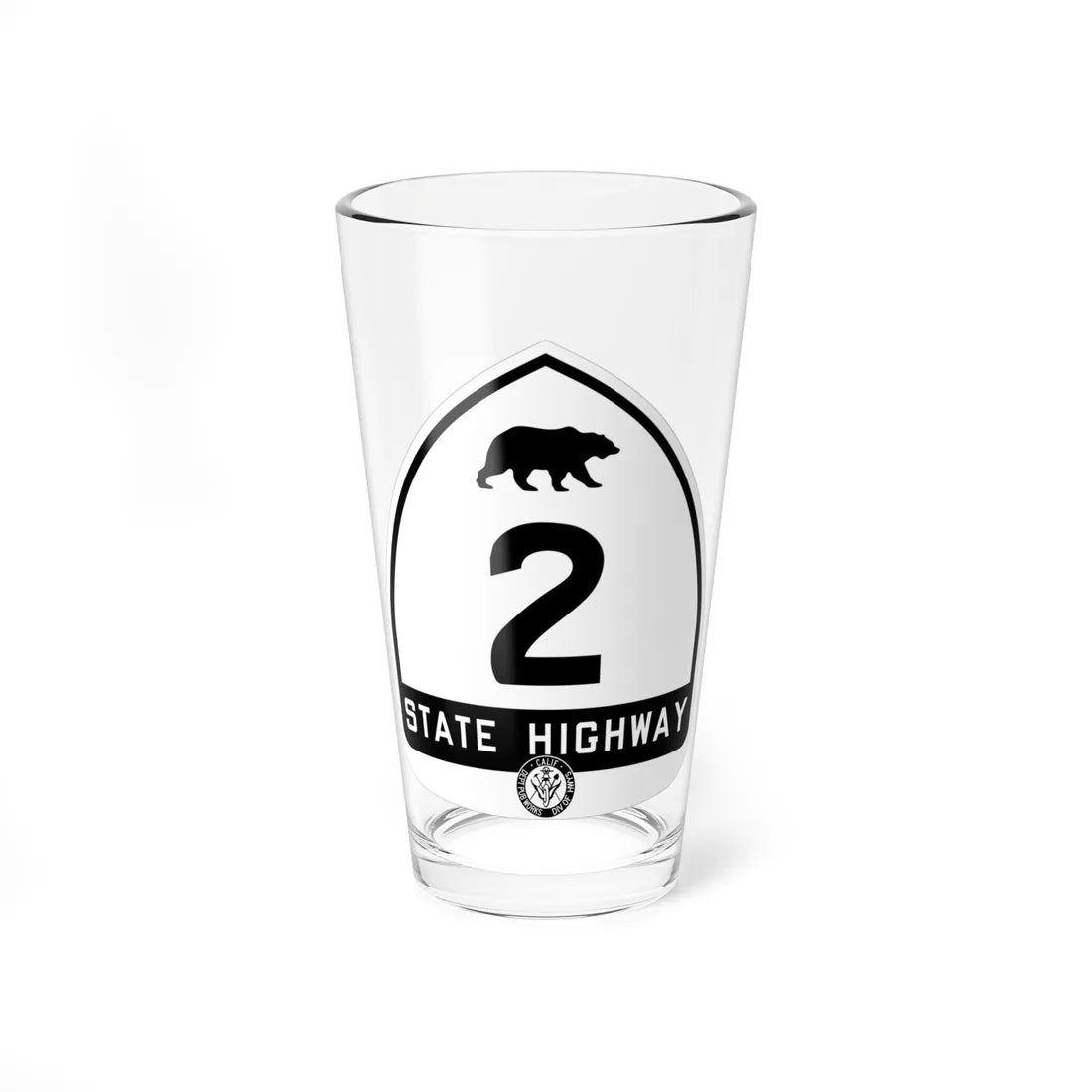 California 2 1948 (California) (Road Sign) Pint Glass 16oz 16oz - Go Mug Yourself