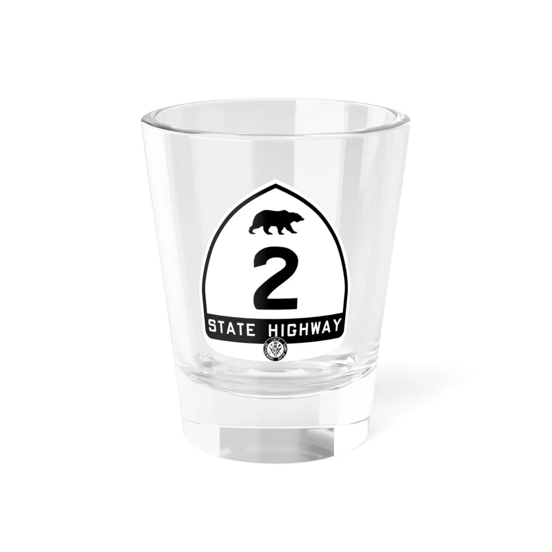 California 2 1948 (California) (Road Sign) Shot Glass 1.5oz 1.5oz - Go Mug Yourself