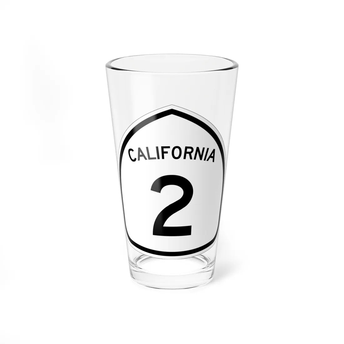 California 2 1957 (California) (Road Sign) Pint Glass 16oz 16oz - Go Mug Yourself