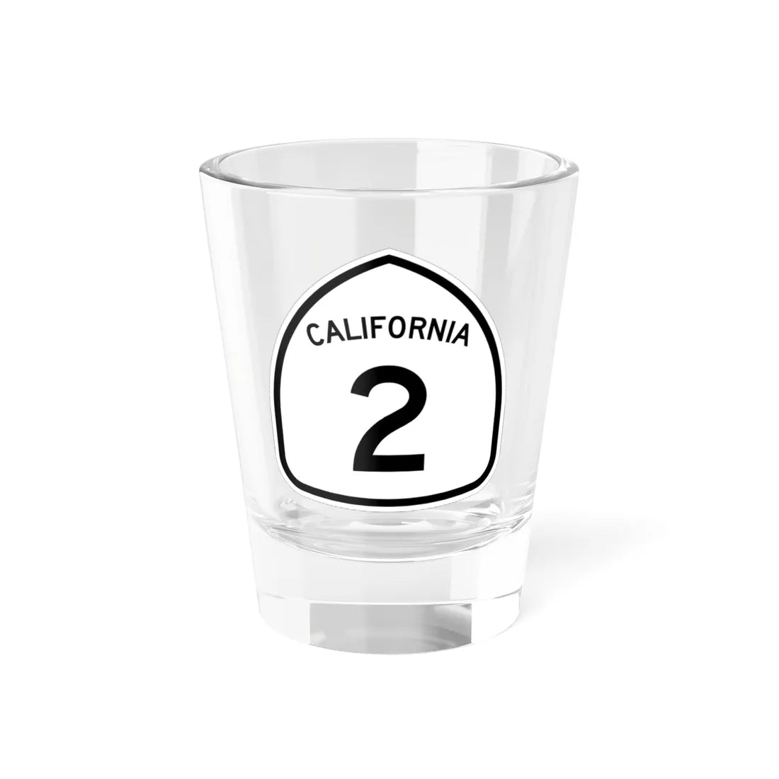 California 2 1957 (California) (Road Sign) Shot Glass 1.5oz 1.5oz - Go Mug Yourself