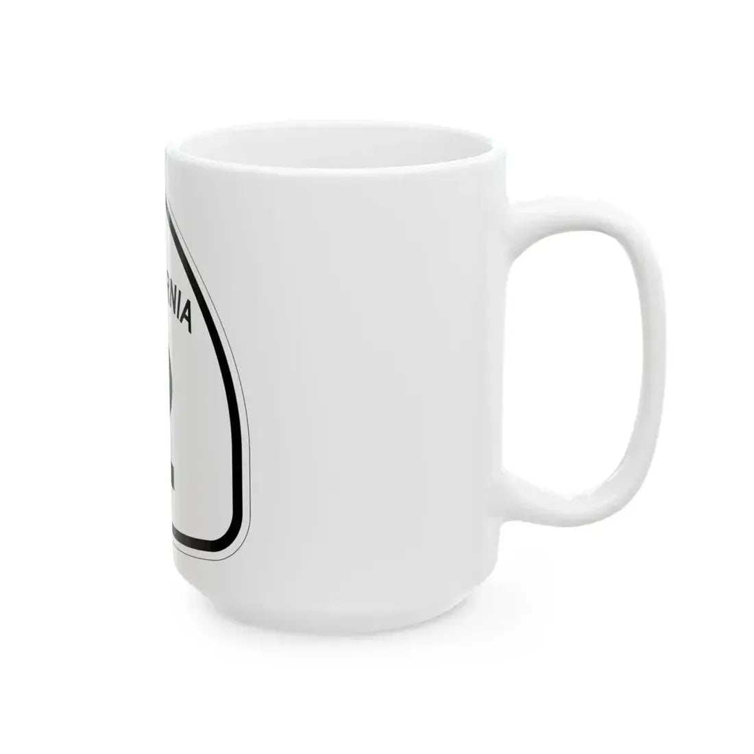 California 2 1957 (California) (Road Sign) White Coffee Mug - Go Mug Yourself