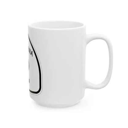 California 2 1957 (California) (Road Sign) White Coffee Mug - Go Mug Yourself